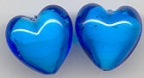 Alabaster Hearts, 21mm, Turquoise Blue; Was $2.85, Now $2.14